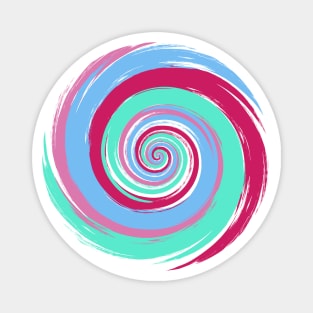 Colorful swirl - blue and pink color Magnet